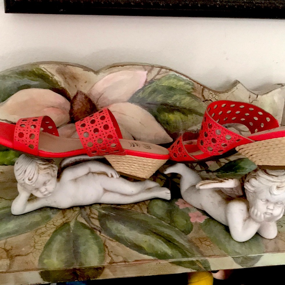 Hot Coral sandals